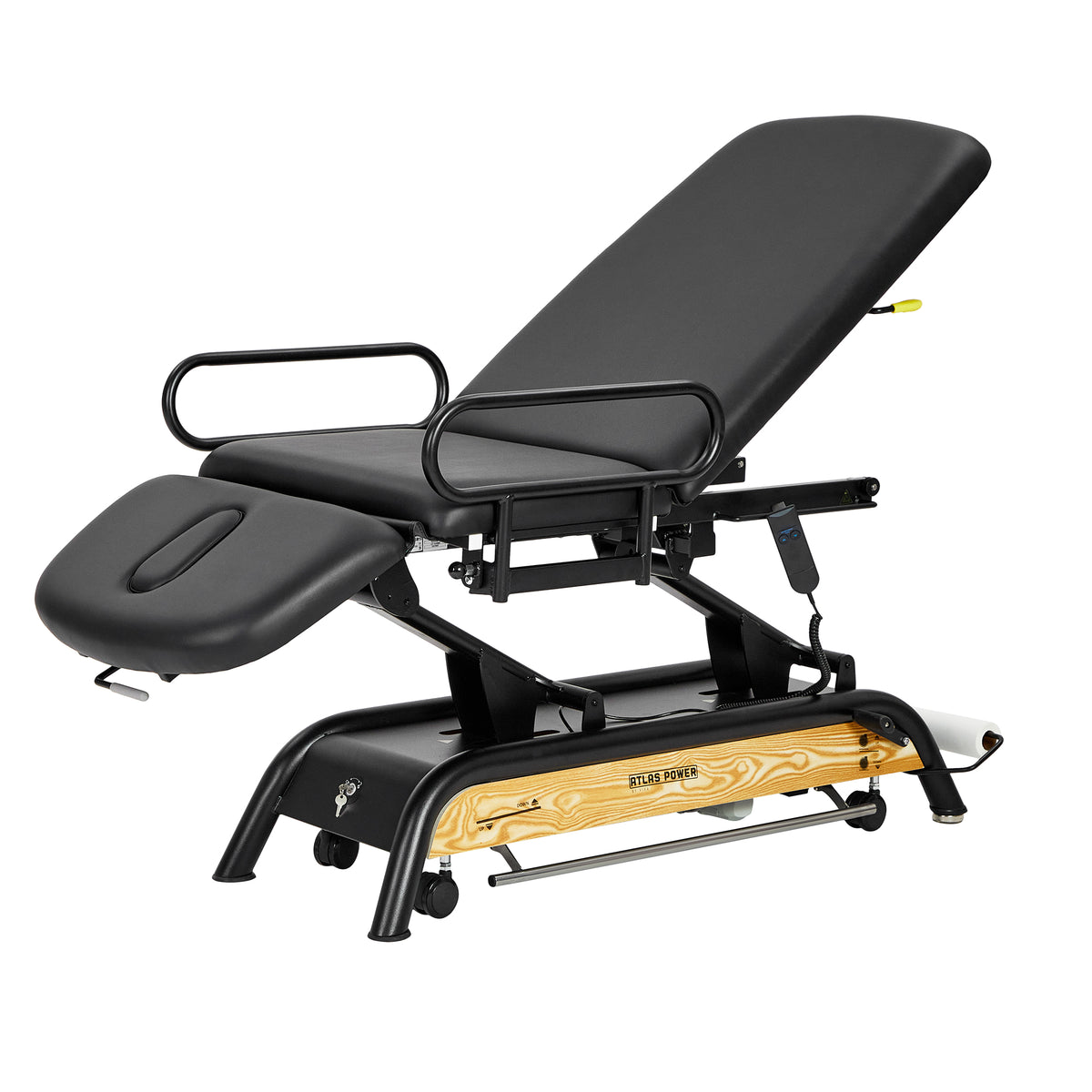 VivaComfort Atlas Treatment Table Guard Rail, Black
