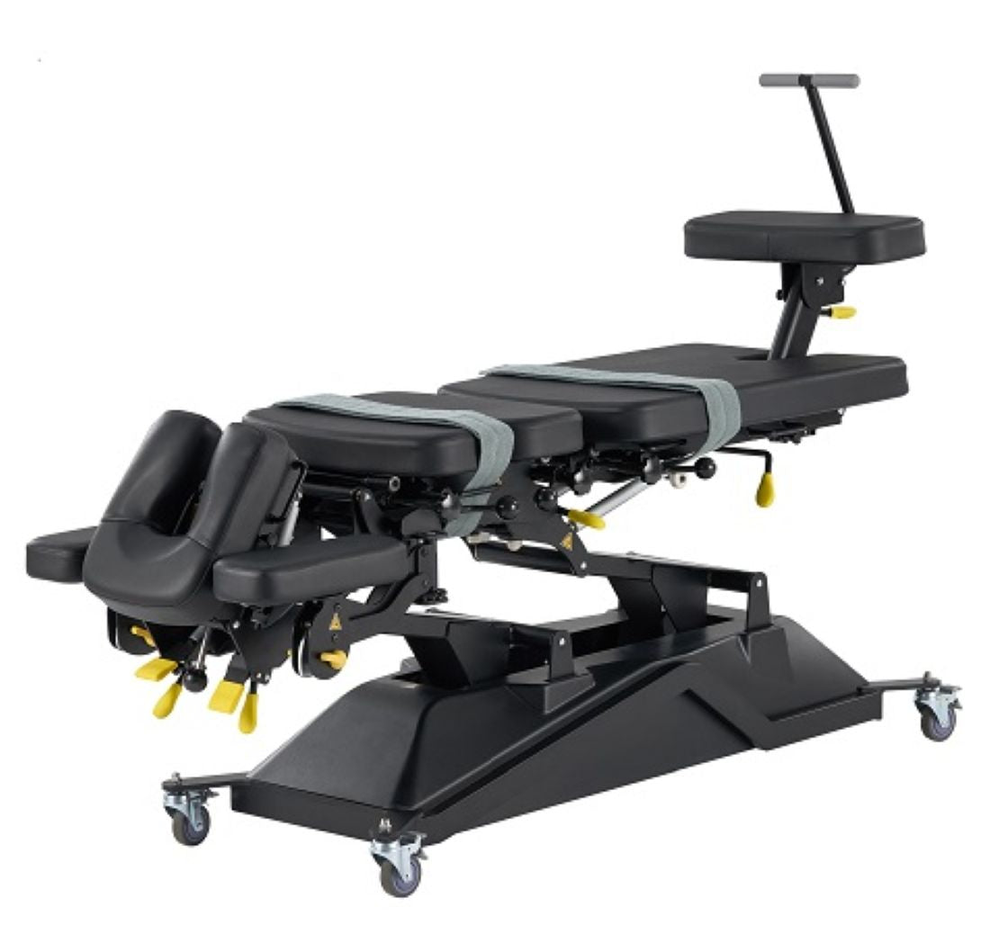 VivaComfort SpineAxis Chiropractic Hi-Lo Motorized Traction-Flexion 7-Section Table, 600 lb Capacity, Black