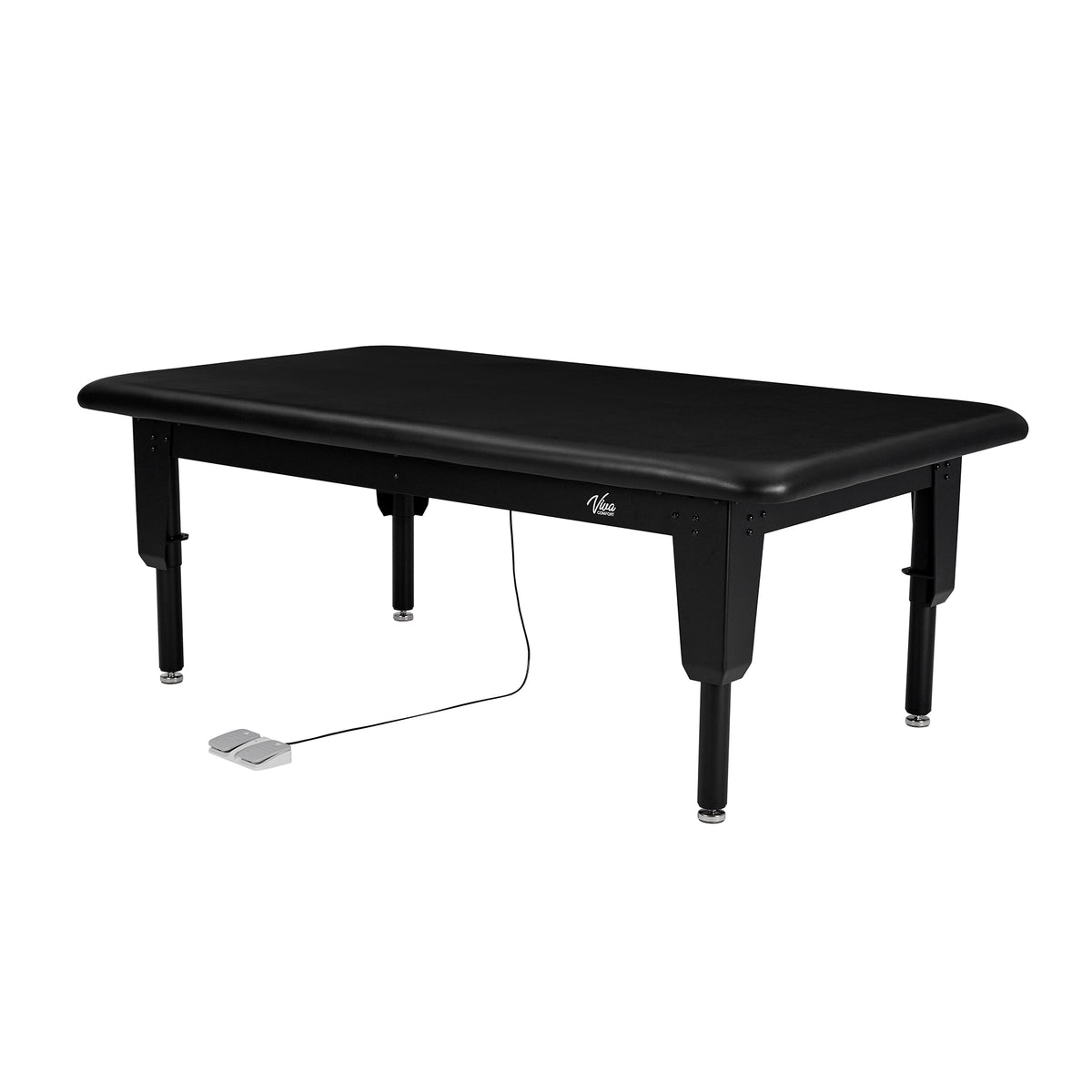 VivaComfort TheraLift Bariatric Hi-Lo Medical Rehab Physical Therapy Treatment Table, 7 ft x 4 ft, 1500 lb Capacity, Bla