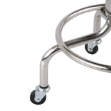 VivaComfort Pneumatic Height Control Antimicrobial Upholstery Exam Stool with Circular Foot Ring, 300 lb Capacity, Blue