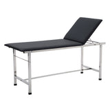 VivaComfort 440 lbs. Capacity Adjustable Backrest Steel Foldable Exam Treatment Table in Black, 440 lb Capacity, Black