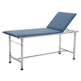 VivaComfort 440 lbs. Capacity Adjustable Backrest Steel Foldable Exam Treatment Table in Black, 440 lb Capacity, Blue