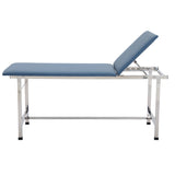VivaComfort 440 lbs. Capacity Adjustable Backrest Steel Foldable Exam Treatment Table in Black, 440 lb Capacity, Blue