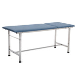 VivaComfort 440 lbs. Capacity Adjustable Backrest Steel Foldable Exam Treatment Table in Black, 440 lb Capacity, Blue