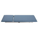VivaComfort 440 lbs. Capacity Adjustable Backrest Steel Foldable Exam Treatment Table in Black, 440 lb Capacity, Blue