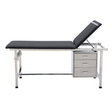 VivaComfort Three-Drawer Storage Set for Adjustable Medical Exam Tables, 18 lb Capacity, Stainless Steel