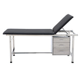 VivaComfort Three-Drawer Storage Set for Adjustable Medical Exam Tables, 18 lb Capacity, Stainless Steel