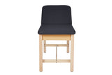 VivaComfort Aristo Wood H-Brace Physician Exam Table with Adjustable Backrest, 27”, Black, 500 lb Capacity, Black
