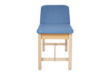 VivaComfort Aristo Wood H-Brace Physician Exam Table with Adjustable Backrest, 27”, Black, 500 lb Capacity, Blue