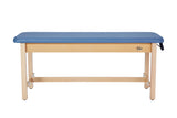 VivaComfort Aristo Wooden H-Brace Physician Exam Table, 27”, Black, 500 lb Capacity, Blue