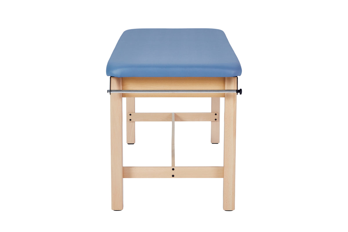 VivaComfort Aristo Wooden H-Brace Physician Exam Table, 27”, Black, 500 lb Capacity, Blue