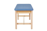 VivaComfort Aristo Wooden H-Brace Physician Exam Table, 27”, Black, 500 lb Capacity, Blue