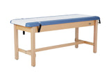 VivaComfort Aristo Wooden H-Brace Physician Exam Table, 27”, Black, 500 lb Capacity, Blue