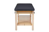 VivaComfort Aristo Wooden H-Brace Physician Exam Table With Shelf, 27”, Black, 500 lb Capacity, Black