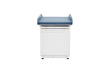 VivaComfort Steel Pediatric Grande Exam Table with Step Stool, Pull-Out Leg Rest, Dual Drawers & Cabinets, 500 lb Capacity, Blue