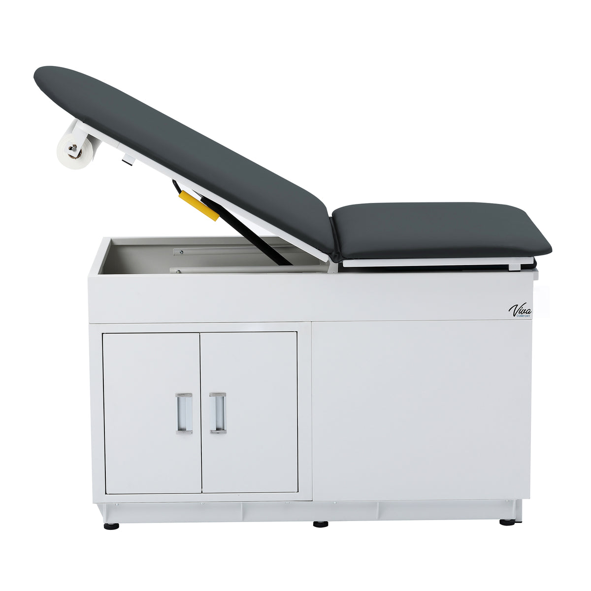 VivaComfort 500 lbs. Capacity Steel Grande Underneath Cabinet Pelvic Tilt Exam Table with Step Stool and Drawers, 500 lb