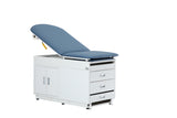 VivaComfort Grande Steel Exam Table with Pelvic Tilt and Antimicrobial Mattress, 500 lb Capacity, Blue