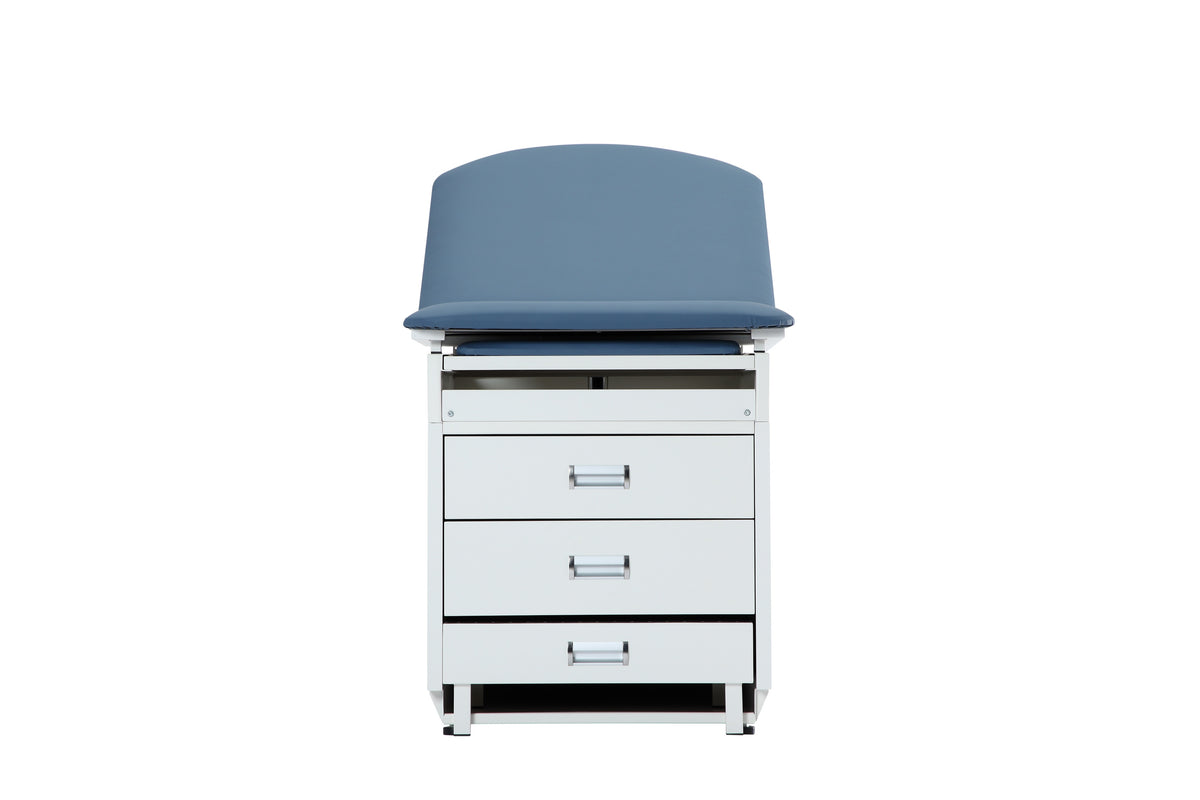 VivaComfort Grande Steel Exam Table with Pelvic Tilt and Antimicrobial Mattress, 500 lb Capacity, Blue