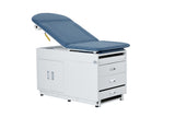 VivaComfort Grande Durable Spacious Patient-Centered Design Steel Exam Table with Antimicrobial Mattress, 500 lb Capacity, Blue