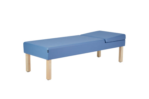VivaComfort Lucas Physical Therapy Recovery Couch with Adjustable Backrest, Wood Legs, 420 lb Capacity, Midnight Express