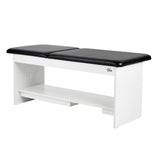 VivaComfort Alto Space Saver 3-Section Exam Table w/Shelf and Drop Section, 400 lb Capacity, Black