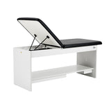 VivaComfort Alto Space Saver 3-Section Exam Table w/Shelf and Drop Section, 400 lb Capacity, Black