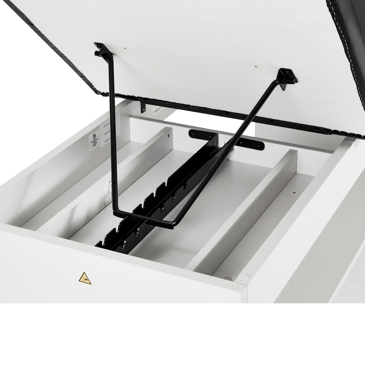 VivaComfort Alto Space Saver 3-Section Exam Table w/Shelf and Drop Section, 400 lb Capacity, Black