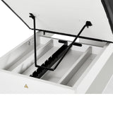 VivaComfort Alto Space Saver 3-Section Exam Table w/Shelf and Drop Section, 400 lb Capacity, Black