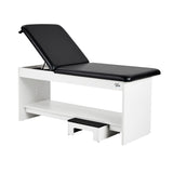 VivaComfort Alto Exam Table Step Stool, White, Black