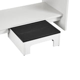 VivaComfort Alto Exam Table Step Stool, White, Black