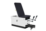 VivaComfort Slimline Exam Table Base with Leg Rest, Step Stool, 2 Drawers, and Stirrups, 420 lb Capacity