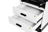 VivaComfort Slimline Exam Table Base with Leg Rest, Step Stool, 2 Drawers, and Stirrups, 420 lb Capacity