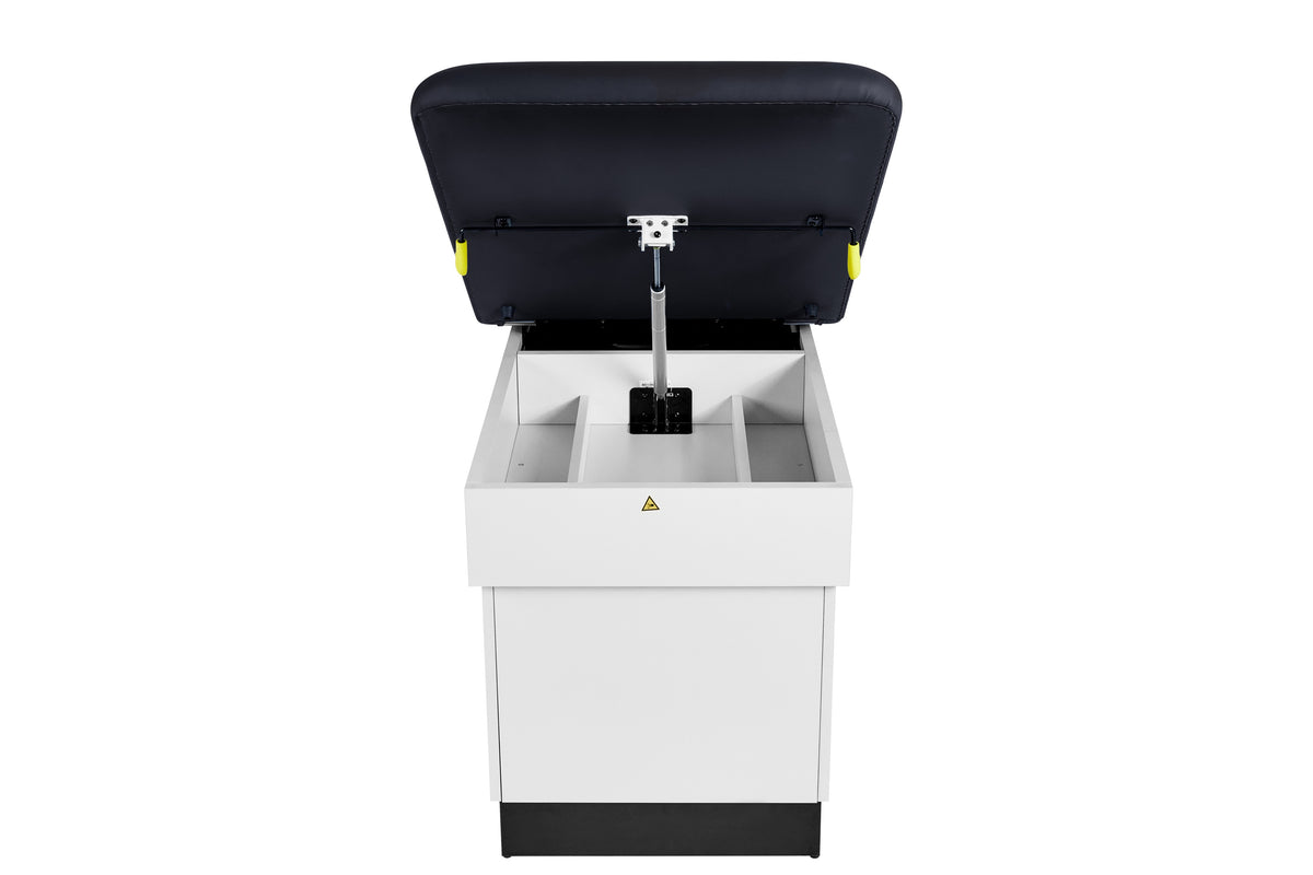 VivaComfort Slimline Exam Table Base with Leg Rest, Step Stool, 2 Drawers, and Stirrups, 420 lb Capacity