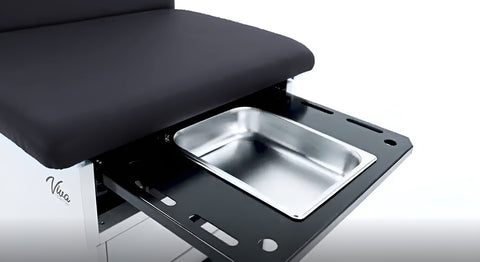 VivaComfort Stainless Steel Basin for SlimLine Table, Black