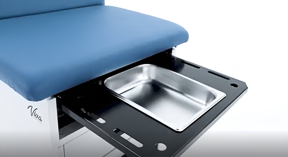 VivaComfort Stainless Steel Basin for SlimLine Table, Black