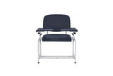VivaComfort 500 lbs. Extra Wide Adjustable Antimicrobial Bariatric Padded Phlebotomy Blood Drawing Chair, Black