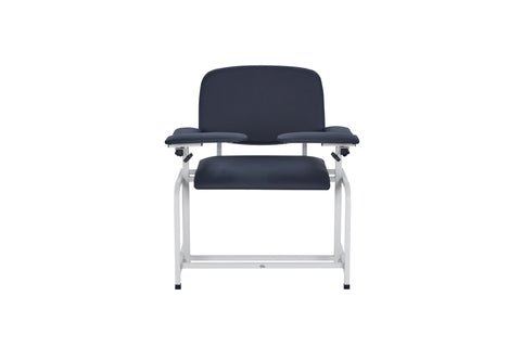 VivaComfort 500 lbs. Extra Wide Adjustable Antimicrobial Bariatric Padded Phlebotomy Blood Drawing Chair, Black