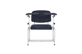 VivaComfort 500 lbs. Extra Wide Adjustable Antimicrobial Bariatric Padded Phlebotomy Blood Drawing Chair, Black