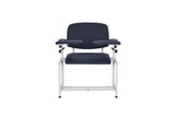 VivaComfort 500 lbs. Extra Wide Adjustable Antimicrobial Bariatric Padded Phlebotomy Blood Drawing Chair, Black