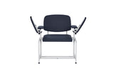 VivaComfort 500 lbs. Extra Wide Adjustable Antimicrobial Bariatric Padded Phlebotomy Blood Drawing Chair, Black