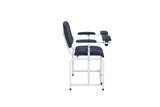 VivaComfort 500 lbs. Extra Wide Adjustable Antimicrobial Bariatric Padded Phlebotomy Blood Drawing Chair, Black
