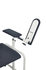 VivaComfort 500 lbs. Extra Wide Adjustable Antimicrobial Bariatric Padded Phlebotomy Blood Drawing Chair, Black