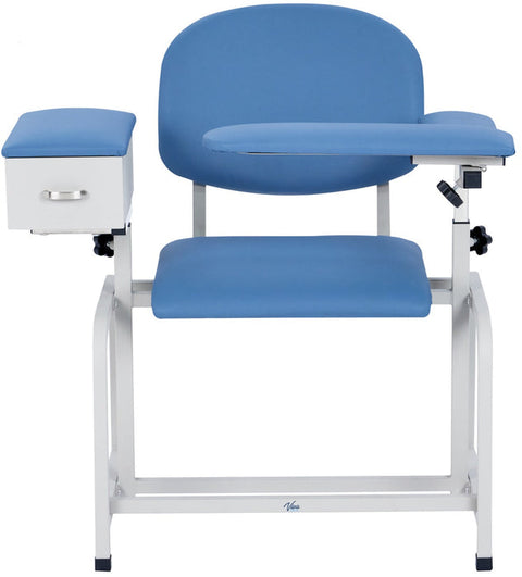 Black Padded Phlebotomy Blood Drawing Chair