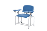 VivaComfort 500 lbs. Extra Wide Adjustable Antimicrobial Bariatric Padded Phlebotomy Blood Drawing Chair, Blue