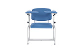 VivaComfort 500 lbs. Extra Wide Adjustable Antimicrobial Bariatric Padded Phlebotomy Blood Drawing Chair, Blue