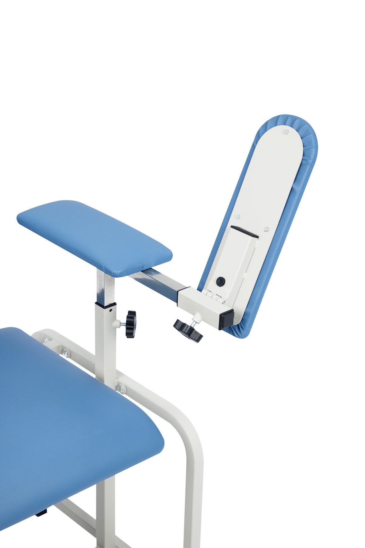 VivaComfort 500 lbs. Extra Wide Adjustable Antimicrobial Bariatric Padded Phlebotomy Blood Drawing Chair, Blue