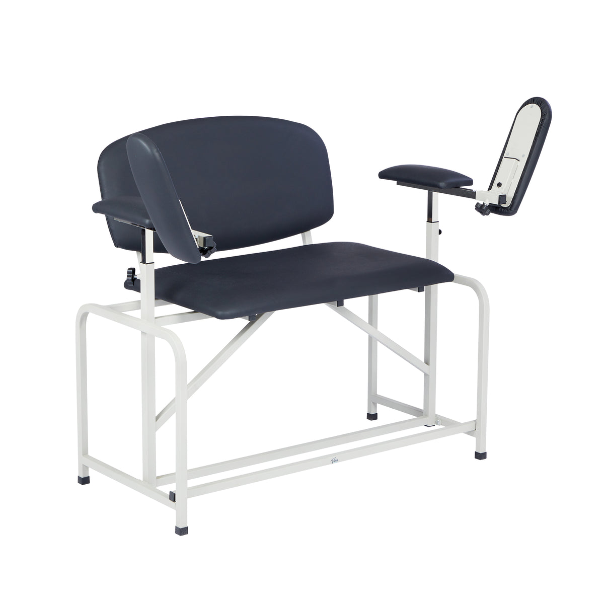 VivaComfort 750 lb. Capacity Bariatric Extra-Tall Phlebotomy Blood Drawing Chair, 750 lb Capacity, Black