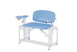 VivaComfort 750 lb. Capacity Bariatric Extra-Tall Phlebotomy Blood Drawing Chair, 750 lb Capacity, Blue
