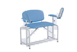 VivaComfort 750 lb. Capacity Bariatric Extra-Tall Phlebotomy Blood Drawing Chair, 750 lb Capacity, Blue