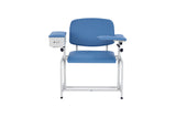 VivaComfort Antimicrobial Bariatric Padded Phlebotomy Blood Drawing Chair Drawer, Blue, 500 lb Capacity